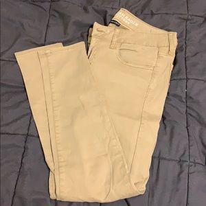 american eagle khaki jeggings